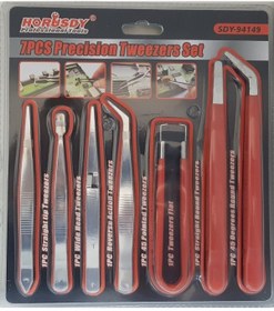 Resim RELATOS 7 Parça Antistatik Cımbız Seti Hassas Cımbız Seti elektronik cımbızı 