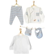 Resim Andywawa Erkek Bebek Mavi 5li Hastane Çıkıs Seti 0-3 Ay AC22310R 