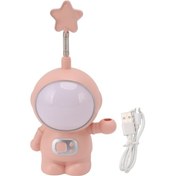 Resim Astronot Gece Lambası 3w 5v Led Lamba Usb Şarjlı Kalemtıraş Ev Dekorasyonu Pembe Diğer 