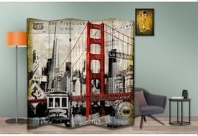 Resim Şehir Temalı Özel Tasarım Paravan Room Divider PRV1066, 180 x 180 