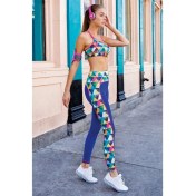 Resim Yeni İnci Desenli (Yoga-Fıtness-Pilates-Koşu) Sporcu Tayt Alt Üst Takım 