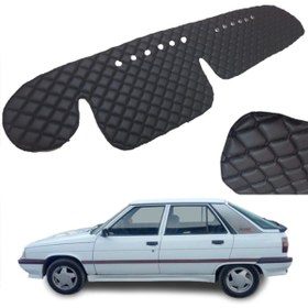 Resim caraks Renault 11 Flash Göğüs Halısı Siyah Suni Deri 