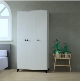 Resim Mobilique 3 Kapaklı Beyaz Gardırop 600-00-413 