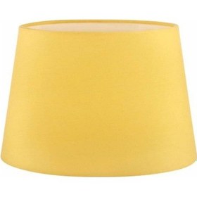Resim Kumaş Sarı Lambader Başlığı Çap 35 Cm Konik Lb827 