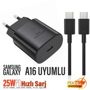 Resim EXENAR Samsung Galaxy A16 Uyumlu Şarj Aleti ve Kablosu 25W Hızlı Şarj Type-C 