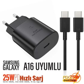 Resim EXENAR Samsung Galaxy A16 Uyumlu Şarj Aleti ve Kablosu 25W Hızlı Şarj Type-C 