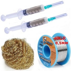Resim Mechanic/ Lehim Sn63/pb37 40g 0,5mm Havya Ucu Temizleme Teli Lehim Toplama Set04 