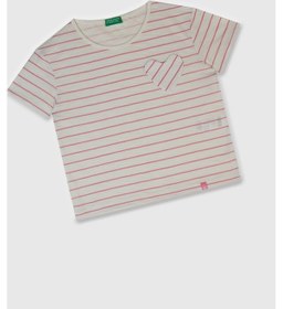 Resim United Colors Of Benetton Benetton Kız Çocuk Tshirt Bej 