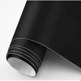 Resim Mat Siyah Yapışkanlı Kaplama Folyosu 122 Cm X 9 Mt 
