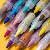 Resim Taş, Cam, Seramik, Paskalya Yumurtaları, Metal, Ahşap için Uygun, Su Geçirmez Toksik Olmayan Profesyonel Sanat Kullanımı İçin 12 Parlak Yumuşak Uçlu Akrilik Boyalı Grafiti Marker 