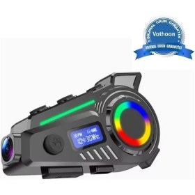 Resim Hayat Store K19 Kameralı Motosiklet Kask Bluetooth Kulaklık Su Geçirmez Intercom Radyolu Hafıza Kartlı - Lisinya 