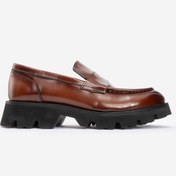 Resim Erkek Casual Kalın Taban Loafer Ayakkabı Gerçek Deri Mc 20228 Taba Taba 
