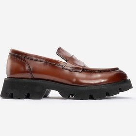 Resim Erkek Casual Kalın Taban Loafer Ayakkabı Gerçek Deri Mc 20228 Taba Taba 