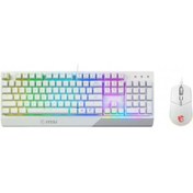 Resim MSI Vigor Gk30 Combo Rgb Beyaz Klavye Mouse Seti 