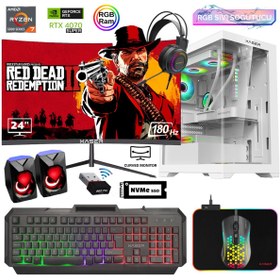 Resim XSR830 Ryzen 7 5700X 24" 16 GB RAM 512 GB M.2 NVMe SSD 12GB RTX4070 SUPER Curved FreeDOS Oyun Bilgisayarı 