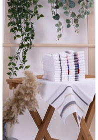 Resim Homelover %100 Organik Pamuk 12'li Mutfak, Misafir Havlusu 30x30 Çoklu 