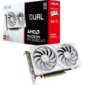 Resim Asus DUAL-RX9060XT-16G-WHITE-AMD-RADEON-RX 9060 XT-16G-16GB GDDR6-128BIT-3250MHZ-HDMI-2XDP-EKRAN Kartı 