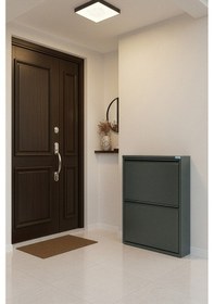 Resim Lıccıa Metal Ayakkabılık 2 Li Model Antrasit 