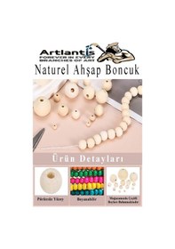 Resim Naturel Ahşap Boncuk 26mm 100 Lü 1 Paket Ham Boyanabilir Ahşap Yuvarlak Doğal Boncuklar Takı Tasarım Ektinlik Kreş Okul 
