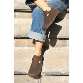 Resim Oxford Hakiki Deri Mantar Taban Ortopedik Ayakkabı 