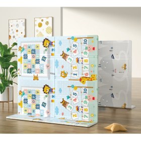 Resim Elfobaby Pretty Numbers - Katlanabilir - Extra Large - Çift Yönlü - Oyun Halısı ve Matı 160X180X1 (Taşıma Çantası ) 