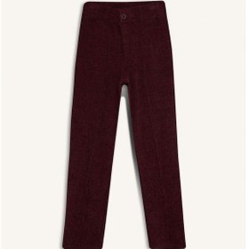 Resim Defacto Kız Çocuk Wide Leg Kadife Eşofman Altı G3185a825wnbr98 Bordo-br98 