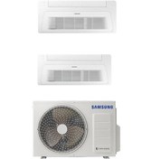 Resim Samsung Wind Free Multi AJ050TXJ2KH/EA Tek Yön Kaset 1+2 Sistem 12.000+12000 BTU İç 5,2 KW Dış Ünite Klima 