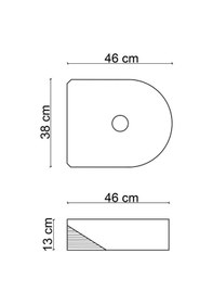Resim Lena EH-5110C Tezgah Üstü Lavabo Mat Bronz 