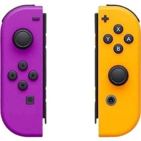 Resim cosmostech Ns Switch Uyumlu 2'li J-c Joycon Pad Controller Gamepad Oyun Kolu Turuncu-mor 