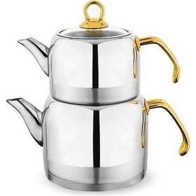 Resim Schafer Ada Metal Küçük Boy Çaydanlık Takımı 1S0002-15001-Gld01 