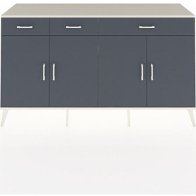 Resim Kronos Konsol 4 Raflı 3 Çekmeceli 4 Kapaklı 176x59x99 Aytaşı-antrasit Antrasıt - Aytası 