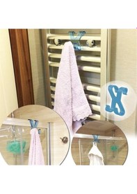 Resim Buffer Pratik Kolay Taşımabilir Havlupan 2 Kancalı Banyo Askı Beyaz 