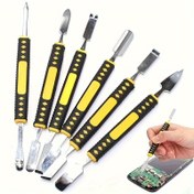 Resim 6 adet Elektronik Tamir Aracı Seti, Tabletler, Dizüstü Bilgisayarlar, Telefonlar, Elektronik Cihazlar için Metal Çift Başlı Çekiçler, Elektrik veya Pil Gerektirmez 