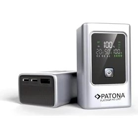 Resim Patona 4238 Platinum Powerbank, 10000MAH Taşınabilir Şarj Cihazı, 35W Pd Hızlı Şarj, 2 Usb-C ve 1 Usb-A Portlu, LCD Ekranlı 