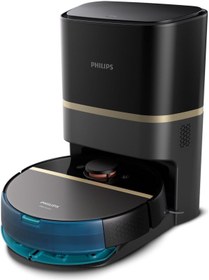 Resim Philips ISLAK+KURU XU7100/01 HomeRun 7000 Serisi Aqua Çöp İstasyonlu Akıllı Robot Süpürge Siyah Gold ,5000PA 