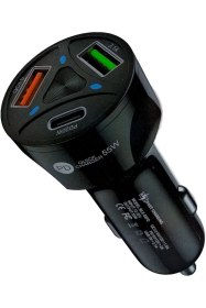 Resim Akıllı Araç Hızlı Şarj Cihazı 3 Lü Çıkış, 55w Power Delivery Teknolojisi 1 