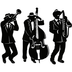 Resim Genel Markalar Caz Müzik Temalı Duvar Dekor Sticker (Tip 3) 40 X 32 Cm 