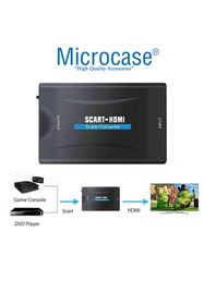 Resim Microcase Scart To Hdmı Dönüştürücü Adaptör Siyah - Al2621 