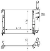 Resim ORIS MFR401023 Radyatör Mechanical Mt 480 416 23 Ka 1.2İ 08 / Fiat 500 07 / Panda 1.2İ 12 61936 