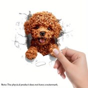 Resim Su geçirmez Turuncu Teddy Köpek Vinil Araba Çıkartması - Tamponlar, SUV'ler, Motosikletler, Laptoplar için Dayanıklı Etiket - Büyüleyici Kaniş Tasarımı, Benzersiz Hediye Fikri - Yaratıcı Araç Süslemesi, Motosiklet Çıkartması | Eğlenceli Tasarım | Dayanıklı Yapışkan 