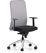 Resim Bürotime Comfy Çalışma Koltuğu | Sabit Kol | Krom Ayak | Gri/siyah 