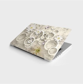 Resim Laptop Sticker Bilgisayar Notebook Pc Kaplama Etiketi Yuvarlak Çiçek 