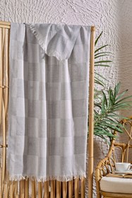 Resim Dama Gri Peştamal 90x160 cm - Gri / 90x160 