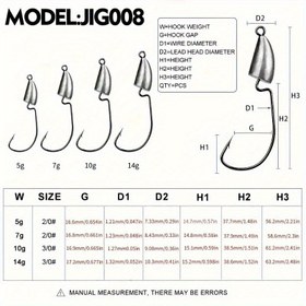 Resim 5g, 7g, 10g, 14g Kranç saç tokası Balıkçılık Seti Kurşun Jig Başlıkları ile - Geliştirilmiş Nüfuz için Keskin Çengelli saç tokası, Dayanıklı Yem saç tokası Kiti Etkili Balıkçılık için Temel Malzemeler Çeşitli Boyutlarda Paket 