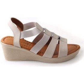 Resim Papuçcity Mvşm 02860 Orto Pedik Dolgu Topuk Günlük Kadın Sandalet 001 