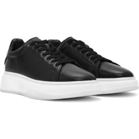 Resim Derimod Erkek Siyah Bağcıklı Kalın Tabanlı Deri Sneaker 25WFD632318 