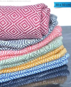 Resim 9'lu Elmas Desenli Mutfak Kurulama Peçetesi, Sunum Havlusu 30x50cm 