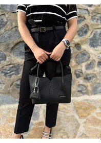 Resim Just Polo Kadın Yeni Sezon Yumuşak Deri Ayarlanabilir Askılı Lüks El Ve Omuz Çantası Shoulder Bag Siyah 