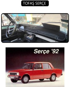 Resim Altanify TOFAŞ SERÇE Araç Göğüs Koruma Kılıfı SİYAH Kenar 3D Uyumlu Araç İçi Halı 