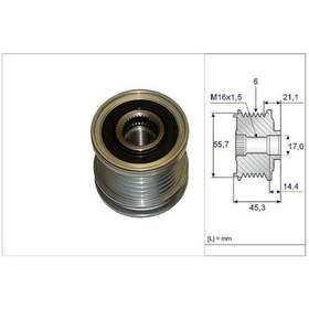 Resim Valeo 588071 Alternatör Kasnagi A4 A6 1.6 1.8 2.0 537025426 